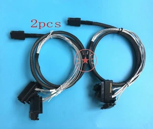 2pcs Mini SAS 36P SFF-8087 to 4 SFF-8482 Connectors With SATA Power Cable 3FT 1M - Picture 1 of 3
