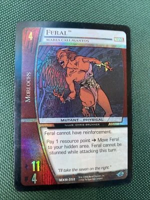VS System: Feral, Maria Callasantos - Foil [Played] Marvel X-Men TCG CCG Classic - Image 1 of 2