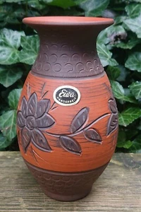  alte Vase Blumenvase Keramikvase Keramik EiWa Eisbach Wagner Blumenrelief - Bild 1 von 12