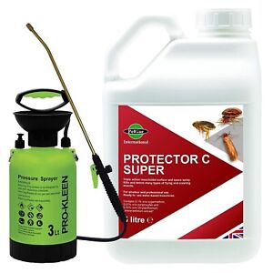 Protector C Super Insect Bed Bug Spray Flea Control Kill Treatment Professional
