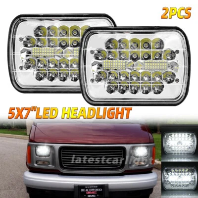 5X7"7x6" LED Headlight Hi/Lo Beam For GMC Safari Savana 1500 2500 C4500 Topkick Foto 1 de 4