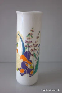 Rosenthal W. Bauer VASE 18 cm Bunte Blumen rund - Picture 1 of 2