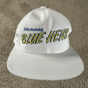 Vintage Delaware Blue Hens Hat Cap Snap Back NCAA Basketball Mens College 90s - Picture 1 of 9