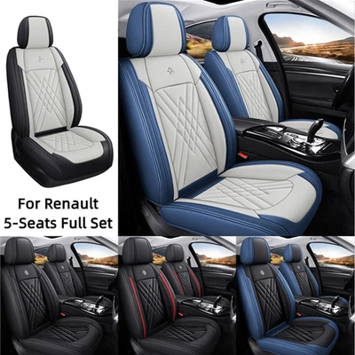 Fundas de asiento de coche de cuero PU cobertura completa de 5 asientos para Renault Koleos Kadjar 09-2016 Foto 1 de 4