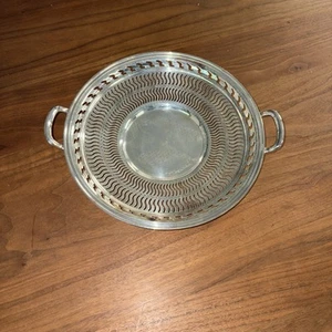 Vintage Simpson Hall Miller & Co SHM G381 EP Silverplate 9.5” Tray Footed Tray - Picture 1 of 9