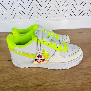 ❤️❤️Nike Air Force 1 LV8 GS Kids Shoes 3.5Y Retro Sneakers Neon White DV1680-100 - Picture 1 of 9