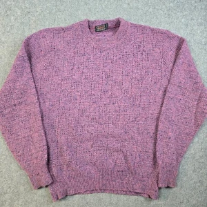 VTG Indeed Hilton Sweater Adult M Purple Geometric Flecked Textured Knit 80s 90s - Foto 1 di 10