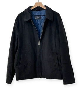 Hart Schaffner Marx Herrenjacke schwarz Wollmischung Größe 2XL Reißverschluss vorne gesteppt - Bild 1 von 12