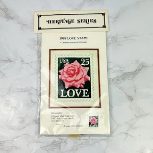 Heritage Series 1988 Love Stamp Counted Cross Stitch Kit - New - Picture 1 of 3