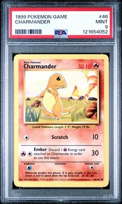 1999 Pokemon Game # 46 Charmander PSA 9 MINT! Trusted Seller! NEW CERT! Base Set - Image 1 of 2
