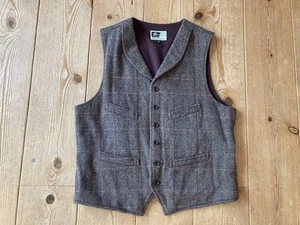 Engineered Garments M Tweed Vest Wool Blend Brown Casual Button Front New York - Picture 1 of 5