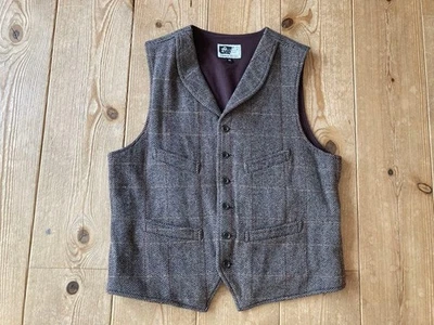 Engineered Garments M Tweed Vest Wool Blend Brown Casual Button Front New York - Image 1 of 4
