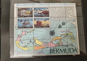 Bermuda Stamps Souvenir Sheet Gunpowder Plot Anniversary - Picture 1 of 1