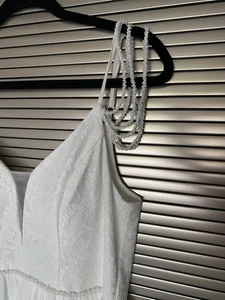 Hochzeitskleid Brautkleid mit Perlen in weiß Größe 42 - Bild 1 von 6