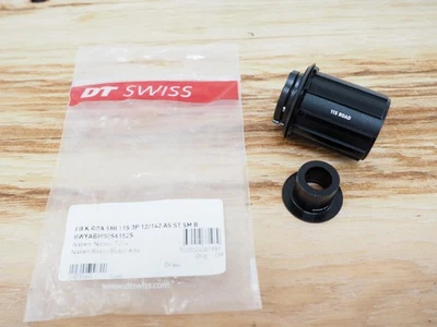¡Nuevo! Cuerpo de buje libre DT Swiss de 3 trinquetes Shimano HG 11 carretera aluminio con tapa de extremo 12x142 Foto 1 de 4