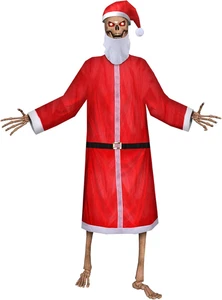 3 pezzi 12 piedi scheletro vestiti accessori scheletro Babbo Natale tuta vestito 12 piedi - Foto 1 di 12