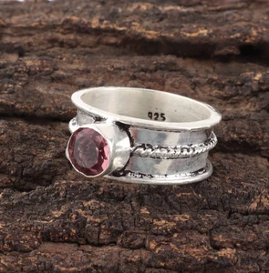 Wunderschöner Rhodolith Edelstein Handarbeit 925 massiv Sterling Silber Schmuck Ring - Bild 1 von 2