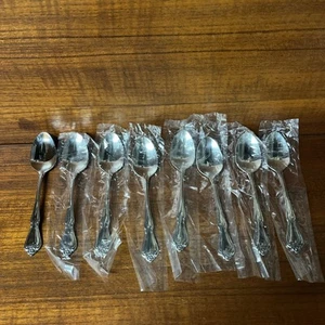 8 CUCCHIAINI ONEIDA ROGERS ARBOR ROSE/TRUE ROSE ACCIAIO INOX 6" - Foto 1 di 4