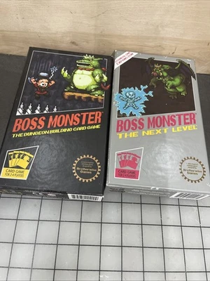 Lote de 2 juegos de cartas Boss Monster The Dungeon Building, Next Level Brotherwise Foto 1 de 4