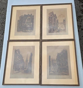 4 VINTAGE FRAMED PRINTS OF BRISTOL, FROST & REED, PLATES 2, 12, 17 & 25, 42x32cm - Picture 1 of 6