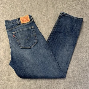 Jeans Levis 511 para hombre 38x32 azul bigotes rectos lavado medio - Imagen 1 de 21