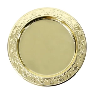 13-Inch Stainless Steel Charger Plates 6Pcs Gold Dinner Plate Chargers Round ... - Picture 1 of 6
