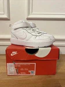 Nike Court Borough Mid 2 (TDV) Shoes Toddler Size 7C White - Picture 1 of 8