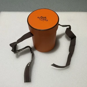 Authentische Hermes Paris runder Zylinder kleine Box mit Band 2 7/8"x 2" kostenloser Versand - Bild 1 von 4
