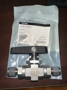 FITOK 1/4 Multi Purpose Ball Valve BVSS-FL4-P05 Parker Ref 4A-B6LJ2-SS *NEW* - Picture 1 of 3