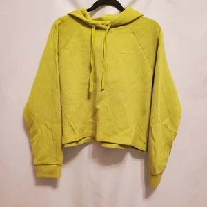 Sudadera con capucha recortada de punto acanalado Nike Premium para mujer talla grande nueva sin etiquetas - Imagen 1 de 5