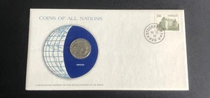 Coins of all Nations 1978 Sweden 1 Krona The Franklin Mint Coin & Stamp COA - Picture 1 of 2