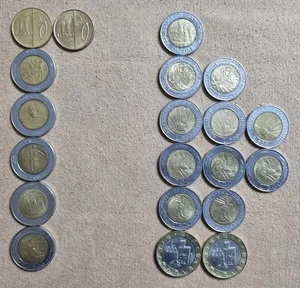 San Marino lotto di n. 20 monete circolate originali vari anni e valori - Imagen 1 de 24