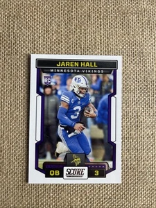 2023 Panini Score #311 Jaren Hall Minnesota Vikings Rookie Football Card - Foto 1 di 2
