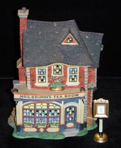 Vintage Abt. 56 Dickens’ Village Mrs. Brimm's Tea Room, nur 2-teilig - Bild 1 von 9