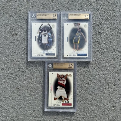 1998-99 SP Authentic Rookie F/X Set Clark, Harrington, Wells /3500 BGS 9.5 - Image 1 of 4