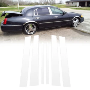 Fit for Lincoln Town Car 1998-2011 Window Pillar Posts Door Trim Covers Chrome - Picture 1 of 8