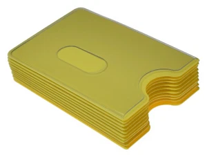 EC Kartenhüllen GELB Transparent STABIL Scheckkarten Schutzhülle Ausweis Etui 1A - Bild 1 von 9