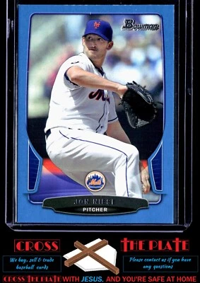 1-2013 Bowman Blue Jon Niese New York Mets 228/500 #2 - Image 1 of 2