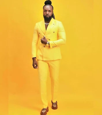 Trajes formales para hombre fiesta boda novio pico solapa negocios oficina hombres blazers Foto 1 de 4