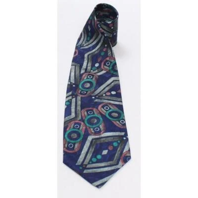 Corbata Adolfo Para Hombre Geométrica Regular Multicolor Azul Foto 1 de 3