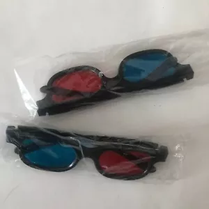 2 X Pairs 3D Anaglyph Glasses 🟦 🟥 Red/ Blue Glasses for 3D Movies & Comics - Picture 1 of 6