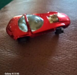 1967 Hot Wheels Redline Silhouette Made in USA Red w/White Interior Nice!