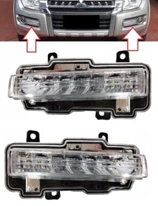 COPPIA/SET LAMPADE LED DRL ANTERIORI INFERIORI per MITSUBISHI PAJERO MONTERO SHOGUN 2015- - Foto 1 di 7