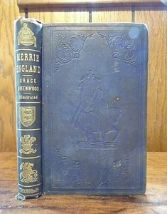 Grace Greenwood ~ Merrie England ~ 1st/1st ~ 1855 ~ Ticknor & Fields - Picture 1 of 8