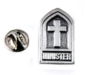 6030157 Minister Lapel Pin Clergy Religious Pastor Christian Priest Tie Tack ... - Picture 1 of 1