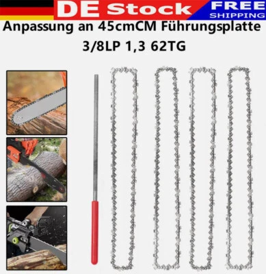 MARKENLOS 4 Sägeketten kompatibel mit Scheppach 45cm CSH46 CSH 46 Kettensäge Sägekette DHL