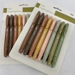 16x Mr. Pen Gel Highlighters, 2 pack Earthy Colors, No Bleed, Bible Markers - Picture 1 of 1