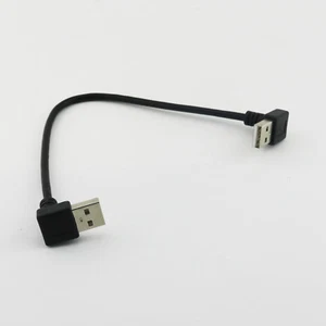 1pc USB 2.0 Type A Male to USB 2.0 A Male Down Angle Extension Short Cable 25cm - Picture 1 of 9