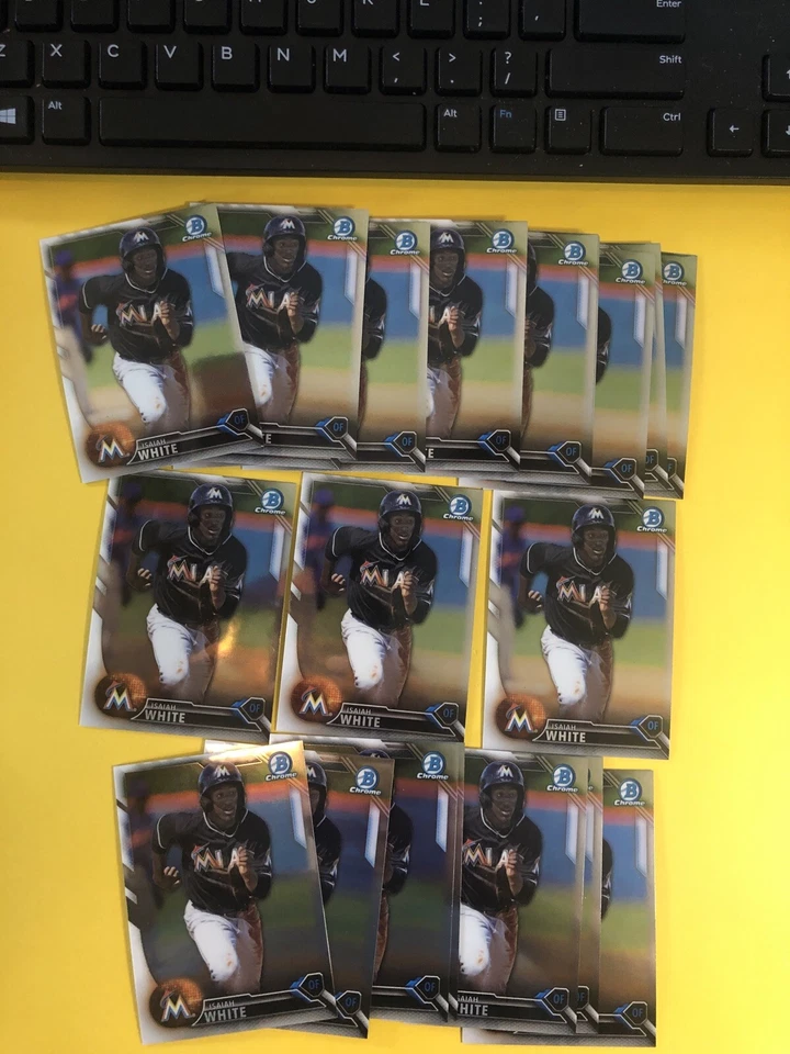 25x Lot 2016 Bowman Chrome Isaiah White RC BCP203 Marlins Investors Lot NM+ - Image 1 of 1