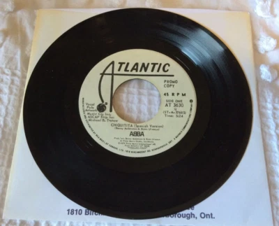 Rare white PROMO ABBA Chiquitita (SPANISH Version)I Have A Dream (Spanish) EX ! - Image 1 of 4